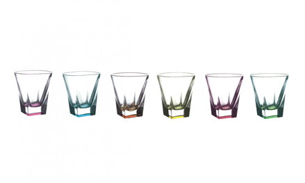 Fusion B5 RCR Colours of RCR 6pz, Liqueur Tumblers, 6x60ml, 6pcs, h:60mm, (24163020006/6)