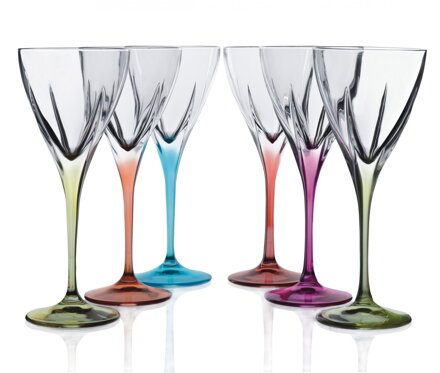 Fusion C2 RCR Colours of RCR 6pz Water Goblets, 6pcs, 6x250ml, h:210mm, (24293020006/6)