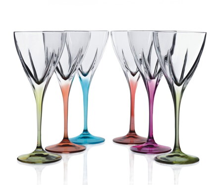 Fusion C3 RCR Colours of RCR 6pz Wine Goblets, 6pcs, 6x210ml, h:190mm, (24294020006/6)