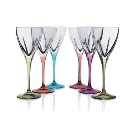 Fusion C5 RCR Colours of RCR 6pz Liqueur Goblets, 6pcs. 6x70ml, h: 145,5mm,(24296020006/6)