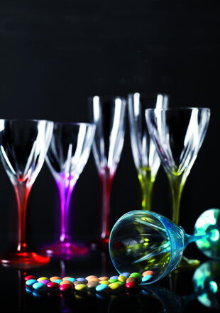 Fusion C3 RCR Colours of RCR 6pz Wine Goblets, 6pcs, 6x210ml, h:190mm, (24294020006/6)